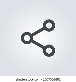 Compartir icono. símbolo de recurso compartido aislado en el fondo de degradado. Ilustración vectorial