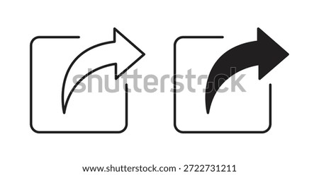 Share icon symbol. Vector EPS 10. line and glyph icon