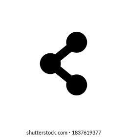 Symbol-Vektorgrafik auf weißem Hintergrund teilen