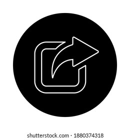 Share icon symbol vector on white background. Arrow symbol. Share symbol for app and web site.