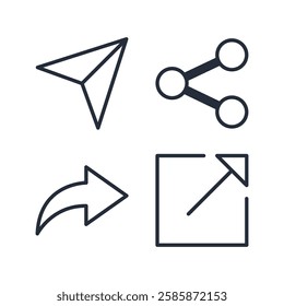 Share icon symbol vector sign isolated on white background illustration for graphic and web design