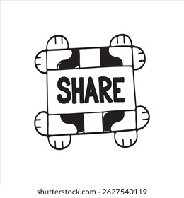 Share Icon Symbolizing Social Media Connectivity and Digital Communication