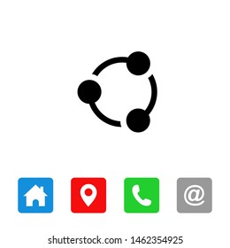 Share icon, Share symbols vector. for website, Computer and mobile vector.