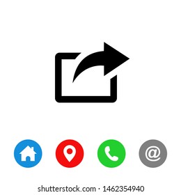 Share icon, Share symbols vector. for website, Computer and mobile vector.