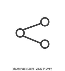 Icono de Compartir Símbolo de arte de contorno delgado