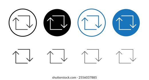 Share icon Thin outline art symbol