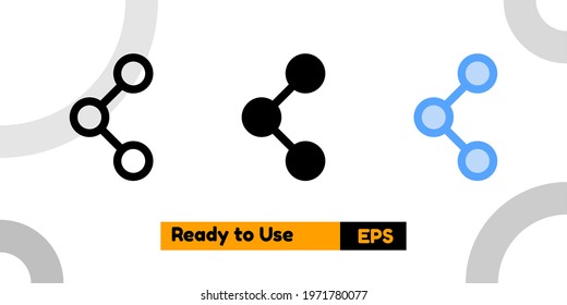 share icon with three style for website, social media, and presentation