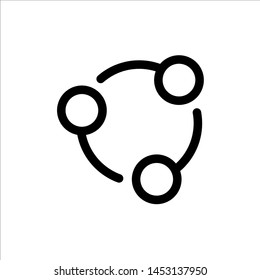 Share icon with trendy flat line style icon for web site design, logo, app, UI isolated on white background. vector illustration eps 10