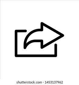 Share icon with trendy flat line style icon for web site design, logo, app, UI isolated on white background. vector illustration eps 10