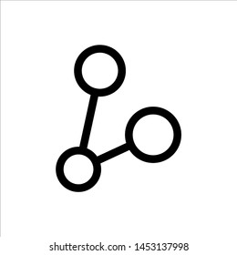 Share icon with trendy flat line style icon for web site design, logo, app, UI isolated on white background. vector illustration eps 10