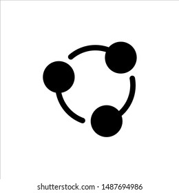 Share icon with trendy flat line style icon for web site design, logo, app, UI isolated on white background. vector illustration eps 10