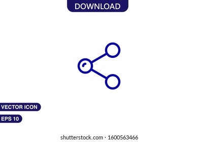  Share icon in trendy flat style isolated on white background vector illustration