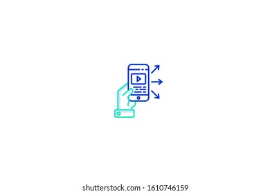 Share icon in trendy flat style isolated on white background vector illustration