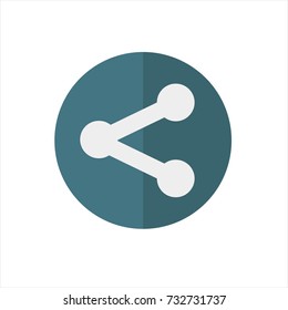 share icon in trendy flat style isolated on white background. share icon symbol for your web site design, share logo, app, UI. Vector illustration, share icon eps10. 