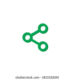 Share Icon Vector in 3D Style Isolated on White Background