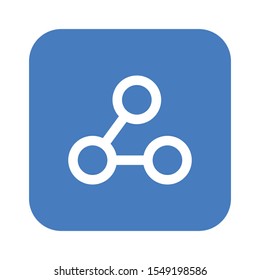 Share icon vector button. Social media sharing content symbol.