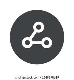 Share icon vector button. Social media sharing content symbol.