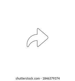 Share Icon Vector for Channel. Arrow Symbol Illustration. Editable Stroke