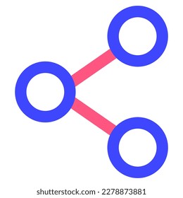 Share icon vector design color line style