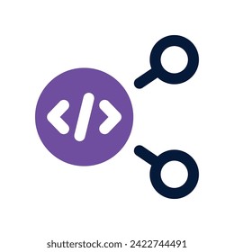 icono de recurso compartido. icono de doble tono vectorial para tu sitio web, móvil, presentación y diseño de logotipo.