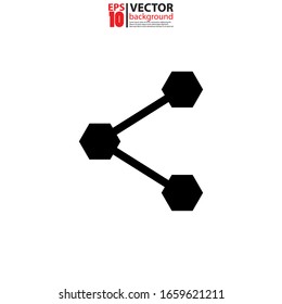 Share icon vector in flat design. For your web site design, logo, app, UI. Eps 10 vector illustration.