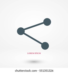 share icon vector, flat design best vector icon