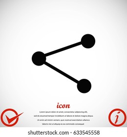 share icon vector, flat design best vector icon