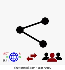 share icon vector, flat design best vector icon