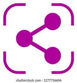 Share icon vector in focus. White background
