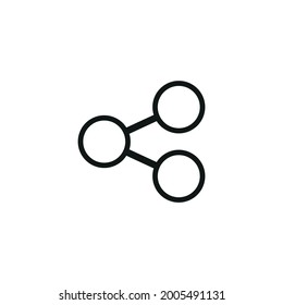 Share Icon Vector Illustraion. connection network share line icon on white background.