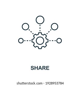 Share icon vector illustration. Creative sign from seo and development icons collection. Filled flat Share icon for computer and mobile. Symbol, logo vector graphics.