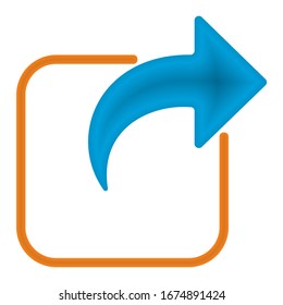 Ilustración del vector de iconos compartidos. Signo de archivo compartido. Símbolo de recurso compartido aislado en fondo blanco
