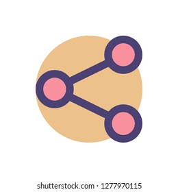 Share Icon Vector Illustration in Filled Style for Any Purpose