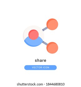 share icon vector illustration. share icon flat design.