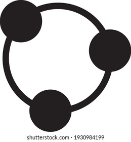 Compartir ilustración vectorial de icono con estilo de glifo