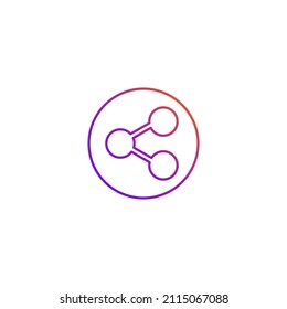 Share icon. Vector illustration for graphic design, Web, UI, app.