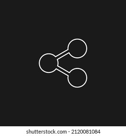 Share icon. Vector illustration for graphic design, Web, UI, app.