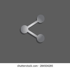 share icon vector illustration gray silver 