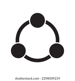 diseño del logotipo de la ilustración del vector de icono compartido
