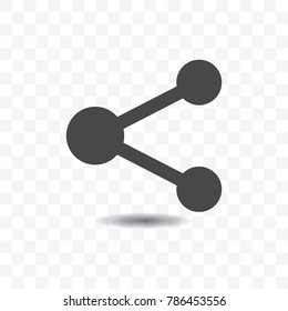 Share icon vector illustration on transparent background.