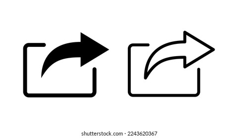 Compartir ilustración vectorial de icono. Símbolo y signo de uso compartido