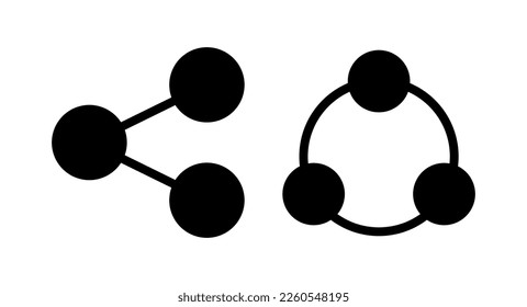 Share icon vector illustration. Sharing sign and symbol