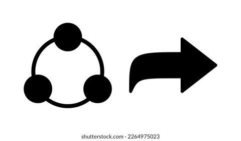 Share icon vector illustration. Sharing sign and symbol