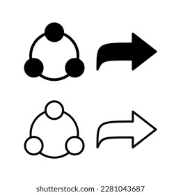 Share icon vector illustration. Sharing sign and symbol