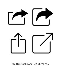 Compartir ilustración vectorial de icono. Símbolo y signo de uso compartido