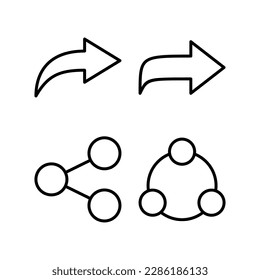 Share icon vector illustration. Sharing sign and symbol