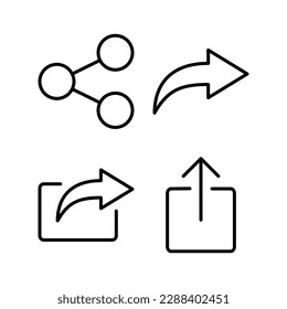 Compartir ilustración vectorial de icono. Símbolo y signo de uso compartido