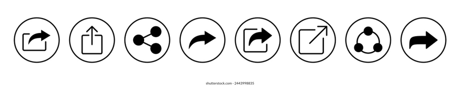 Share icon vector illustration. Sharing sign and symbol