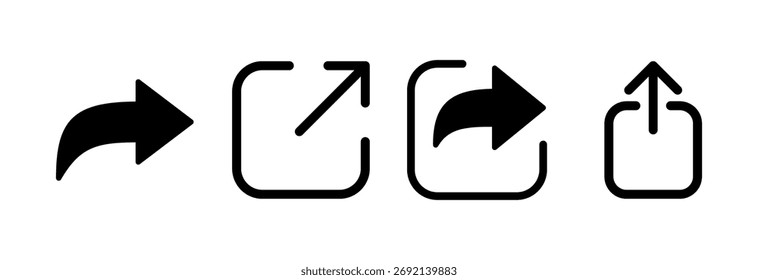 Ilustración vectorial de íconos de Compartir. Compartir signo y símbolo