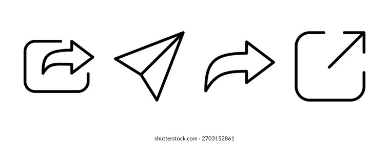 Ilustración vectorial de íconos de Compartir. Compartir signo y símbolo